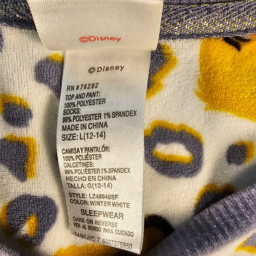 Disney The Lion King Simba Leopard Print Fleece Pajama Set  Large 12-14
